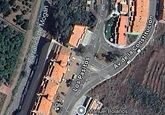Captura de Google Maps de la intersección donde se construirá la rotonda.