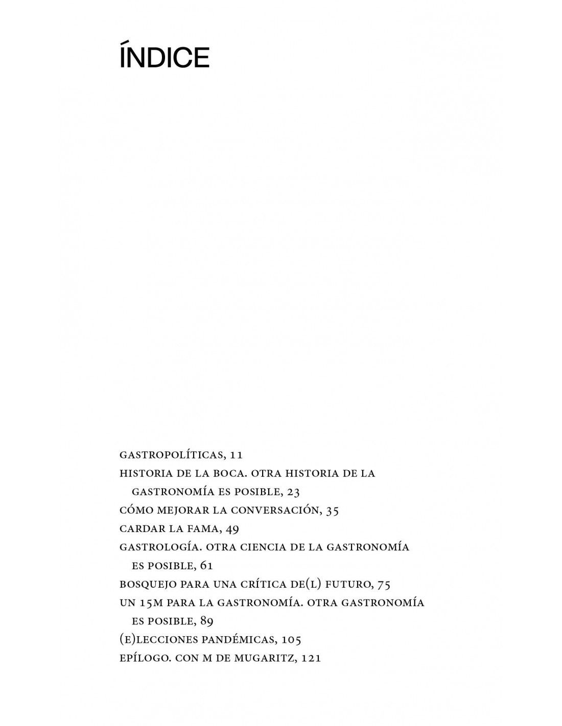 Índice de El idiota gastronómico