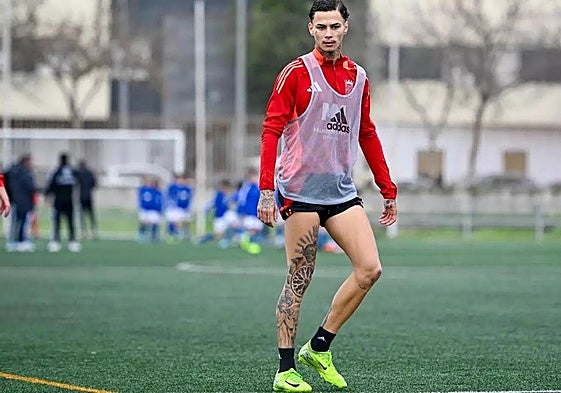El grancanario en un entrenamiento con el Xerez CD.