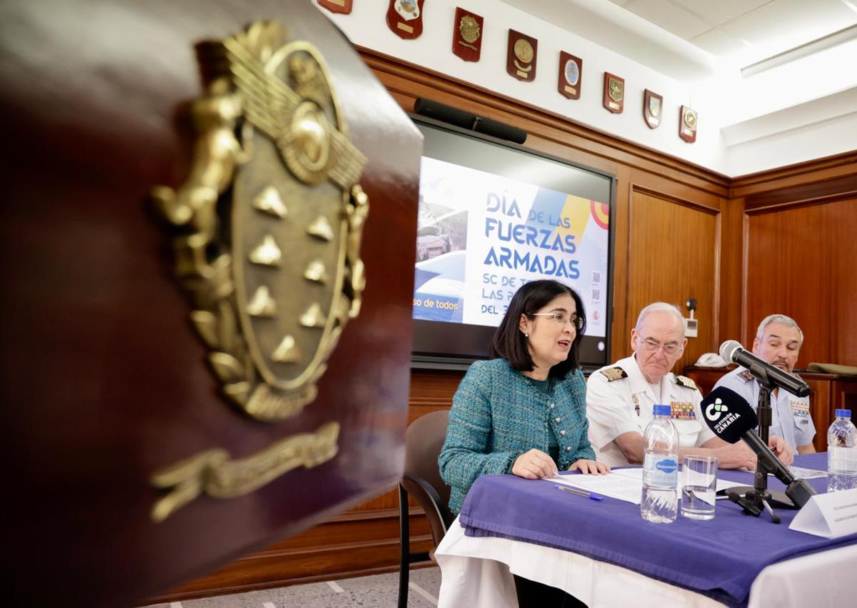 Imagen secundaria 1 - Distintas instantáneas de la presentación del programa de eventos, en la capital grancanaria.