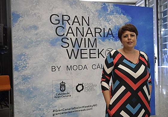 Minerva Alonso, consejera de Industria del Cabildo, en una actividad de Moda Cálida.
