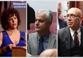 De izquierda a derecha, María Auxiliadora Díaz, José Antonio Morales y Miguel Ángel Parramón.