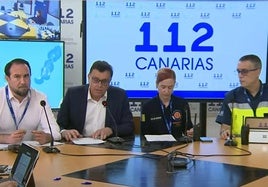 Rueda de prensa de la Dirección General de Emergencias del Gobierno de Canarias.