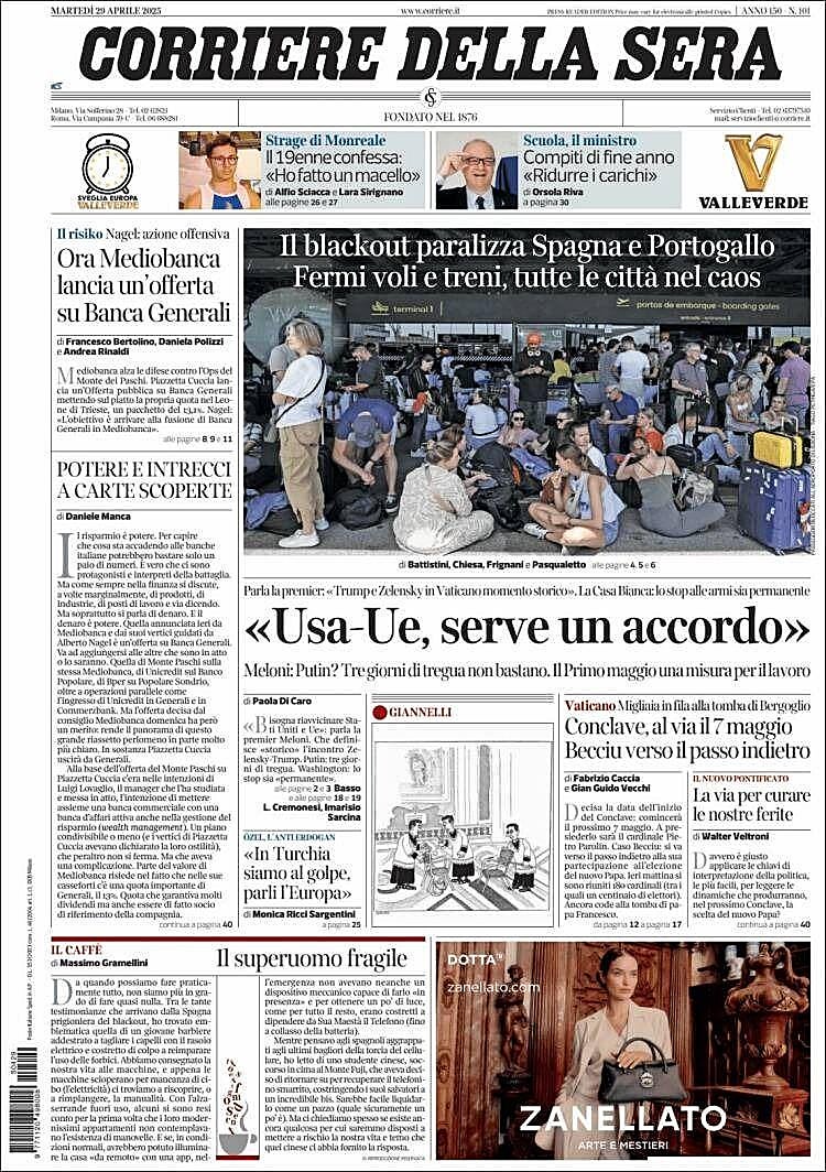 Las portadas de todo el mundo se hacen eco del apagón energético en la península