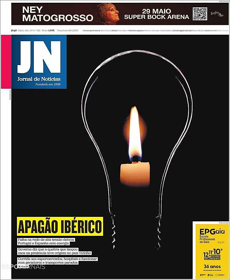 Las portadas de todo el mundo se hacen eco del apagón energético en la península