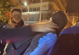 Un momento de la detención.