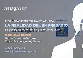 Imagen del cartel de las primeras Jornadas Empresarias (Aenaga).