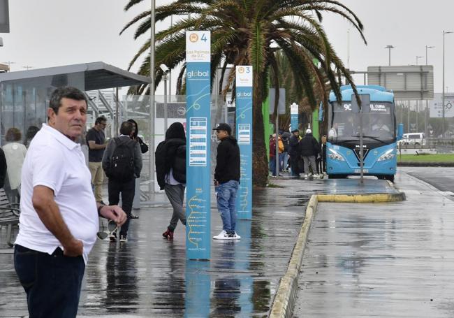 Parada de Global en el Aeropuerto de Gran Canaria.