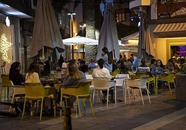 Imagen de archivo de terrazas en la zona de Joaquín Costa.