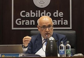 Antonio Morales, este lunes en el Debate del Estado de la Isla.