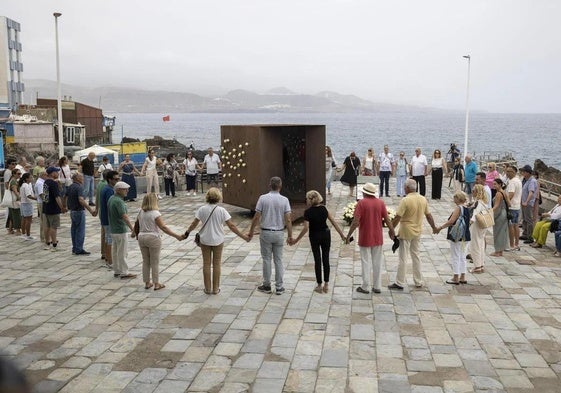 Imagen de archivo del acto celebrado en la capital grancanaria con motivo del Aniversario de la tragedia.
