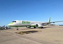 El E195-E2 de Binter.