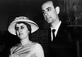 Francisca Álamo Jiménez y Victoriano Suárez Rodríguez el día de su boda.