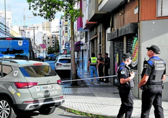 Imagen de archivo de una actuación policial en Las Palmas de Gran Canaria.