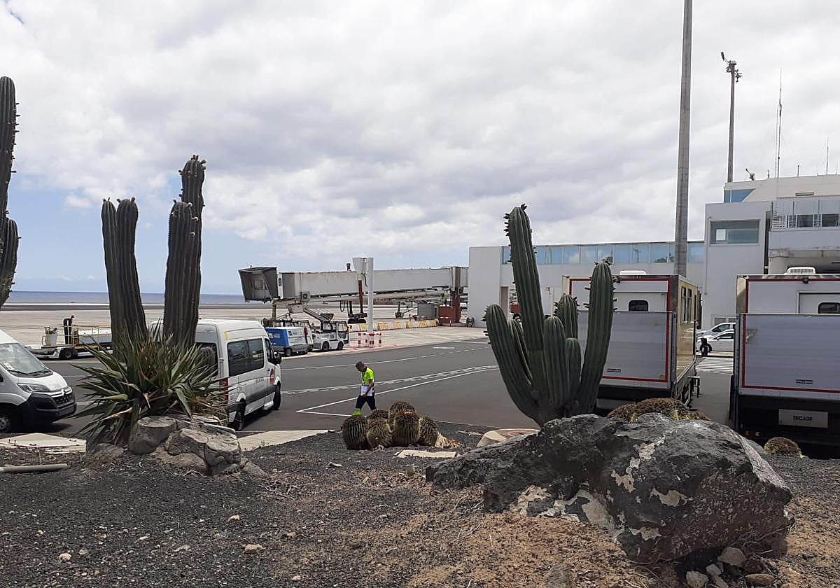 Actividad en el aeropuerto de Lanzarote César Manrique.