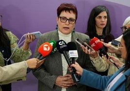 La consejera de Bienestar Social, Candelaria Delgado, el pasado mes de abril en un acto en Madrid.