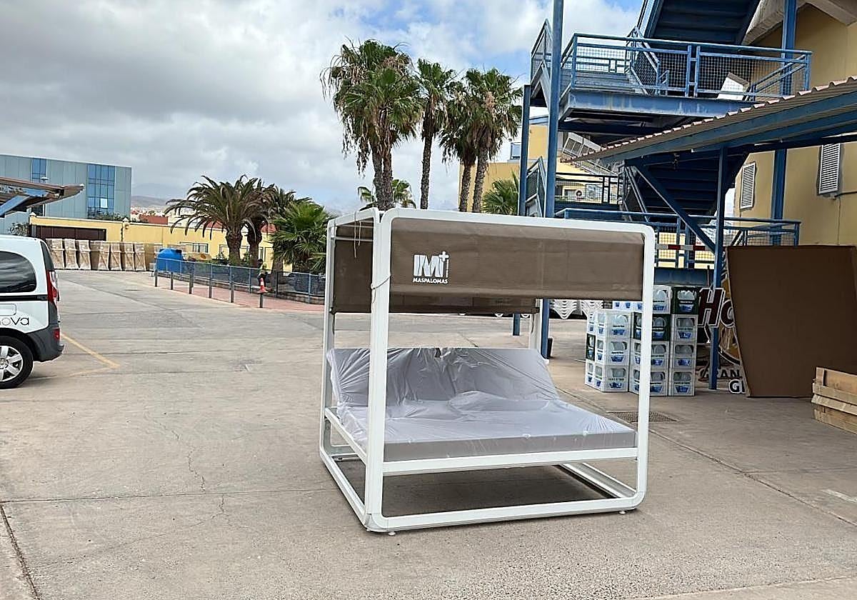 Una de las camas balinesas que fueron adquiridas.