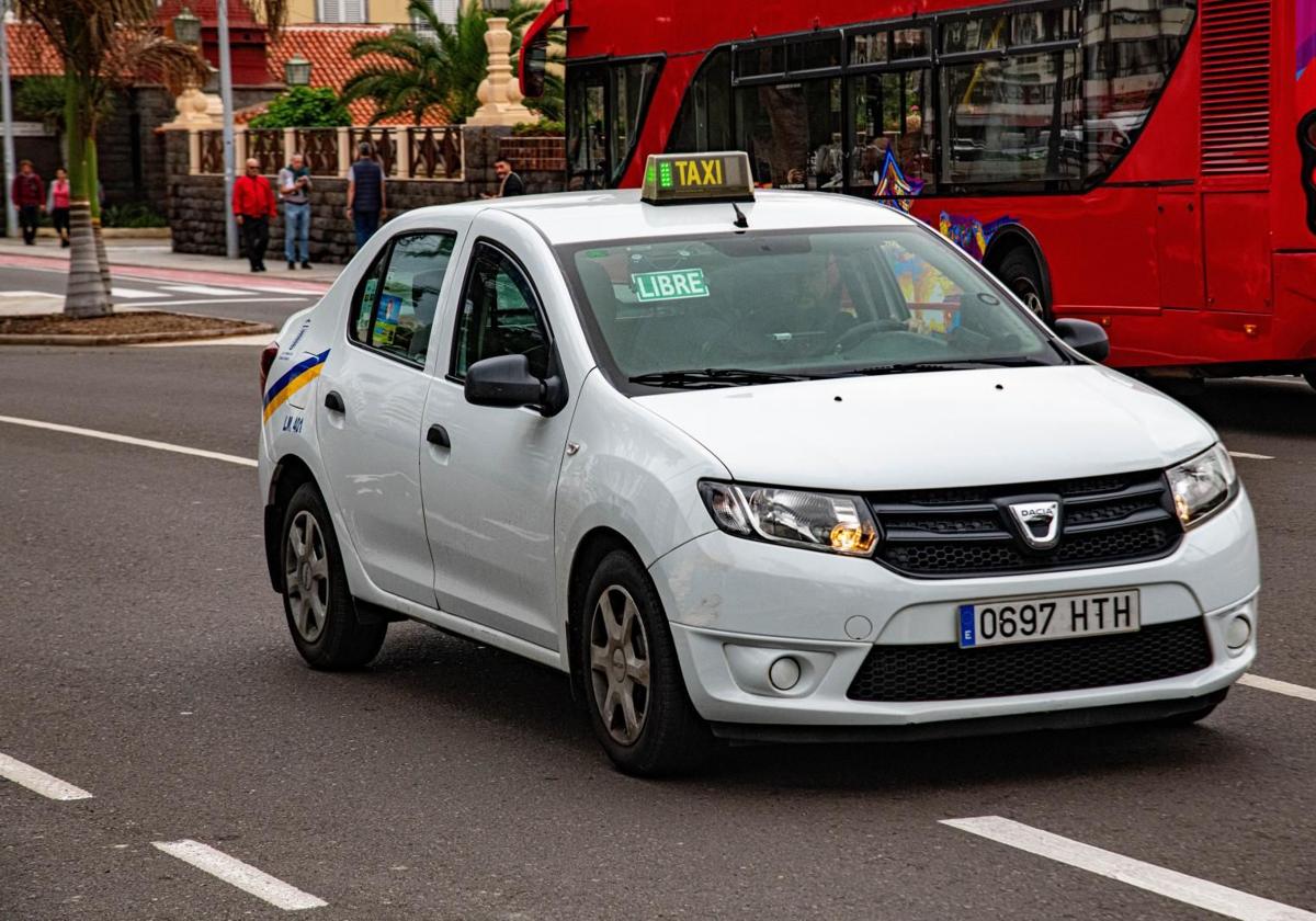 Imagen de archivo de un taxi en Las Palmas de Gran Canaria.