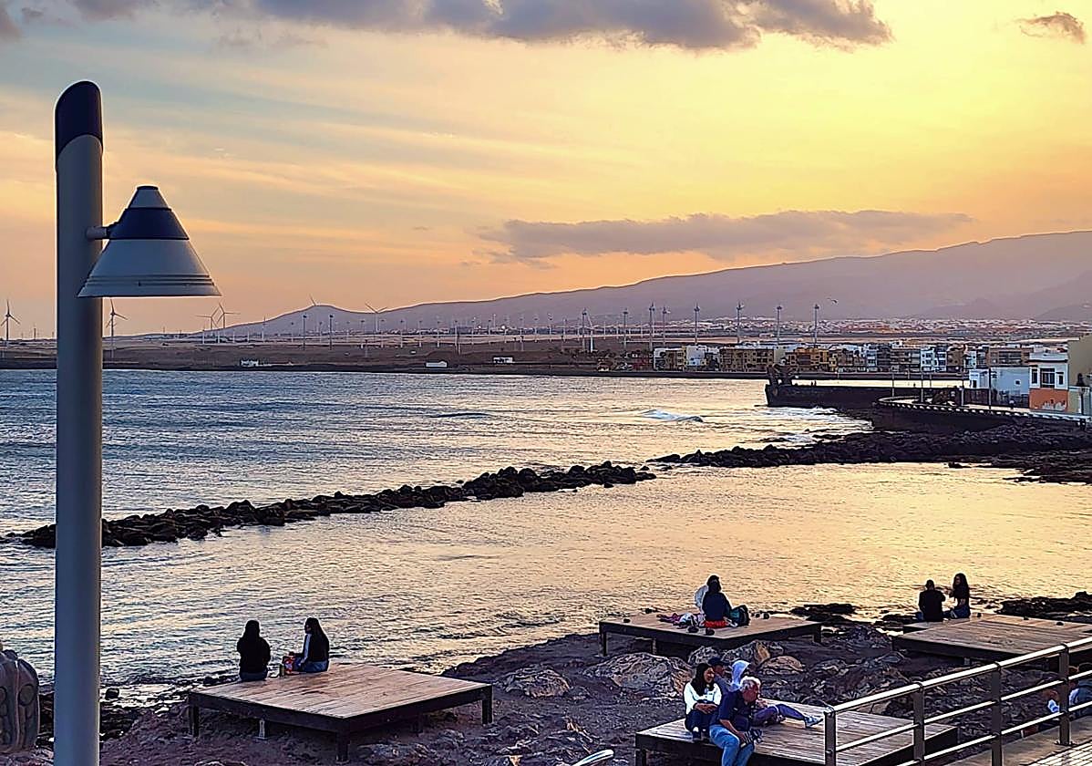 Atardecer en la costa grancanaria.