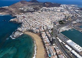 Vista aérea de Las Palmas de Gran Canaria.