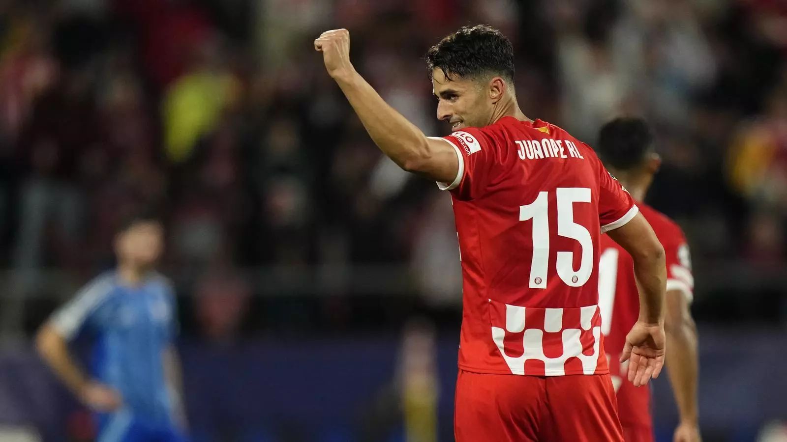 Juanpe, en un partido con el Girona.