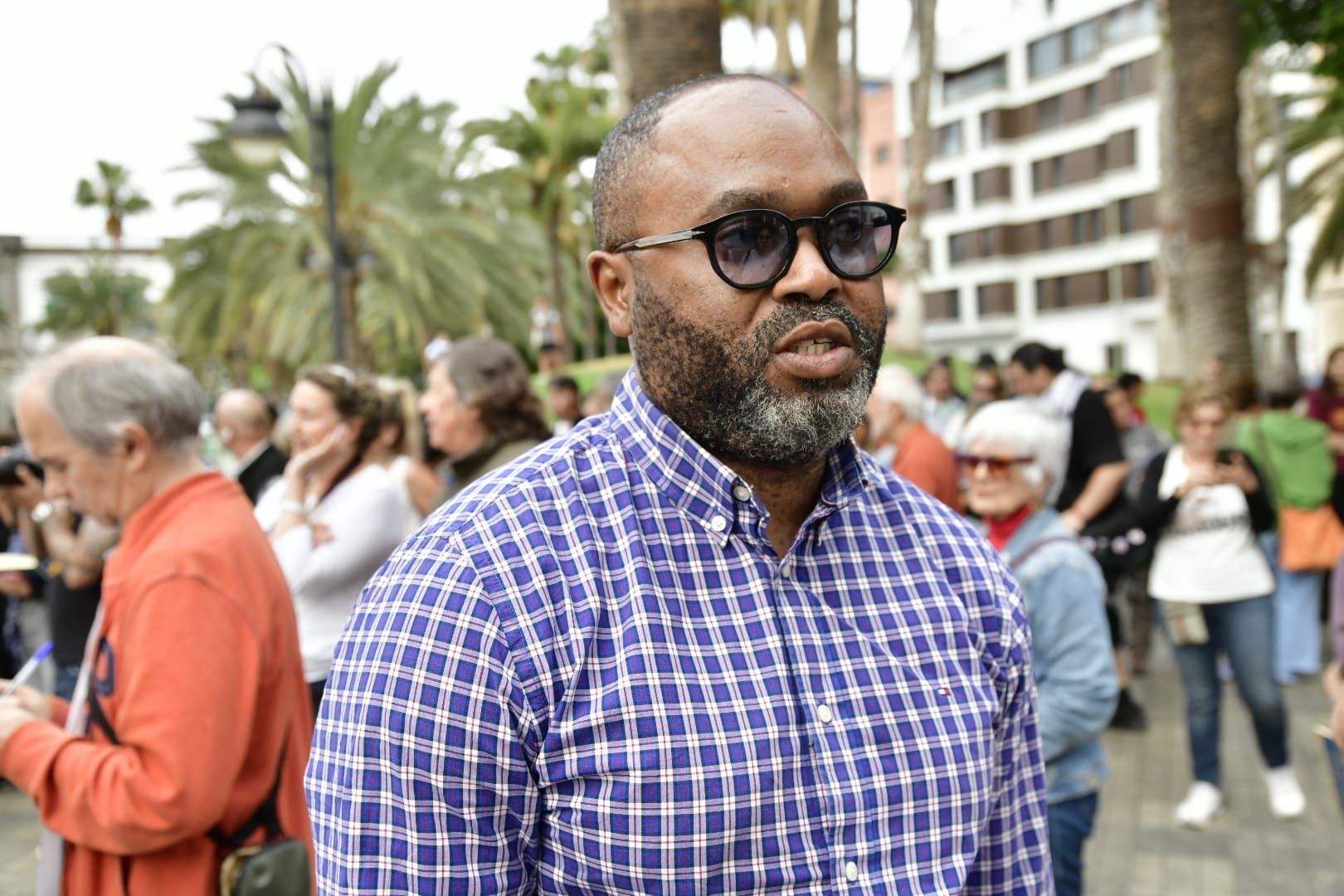 La concentración por la muerte de Abdoulie Bah, abatido en el aeropuerto de Gran Canaria