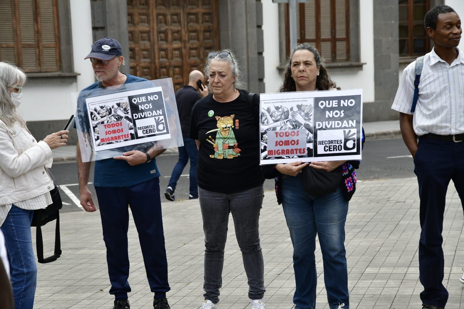 La concentración por la muerte de Abdoulie Bah, abatido en el aeropuerto de Gran Canaria