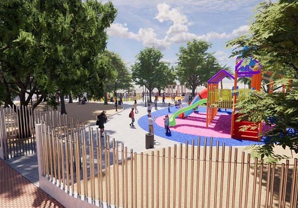 Recreación de cómo quedará el parque de Puerto Rico tras la remodelación.