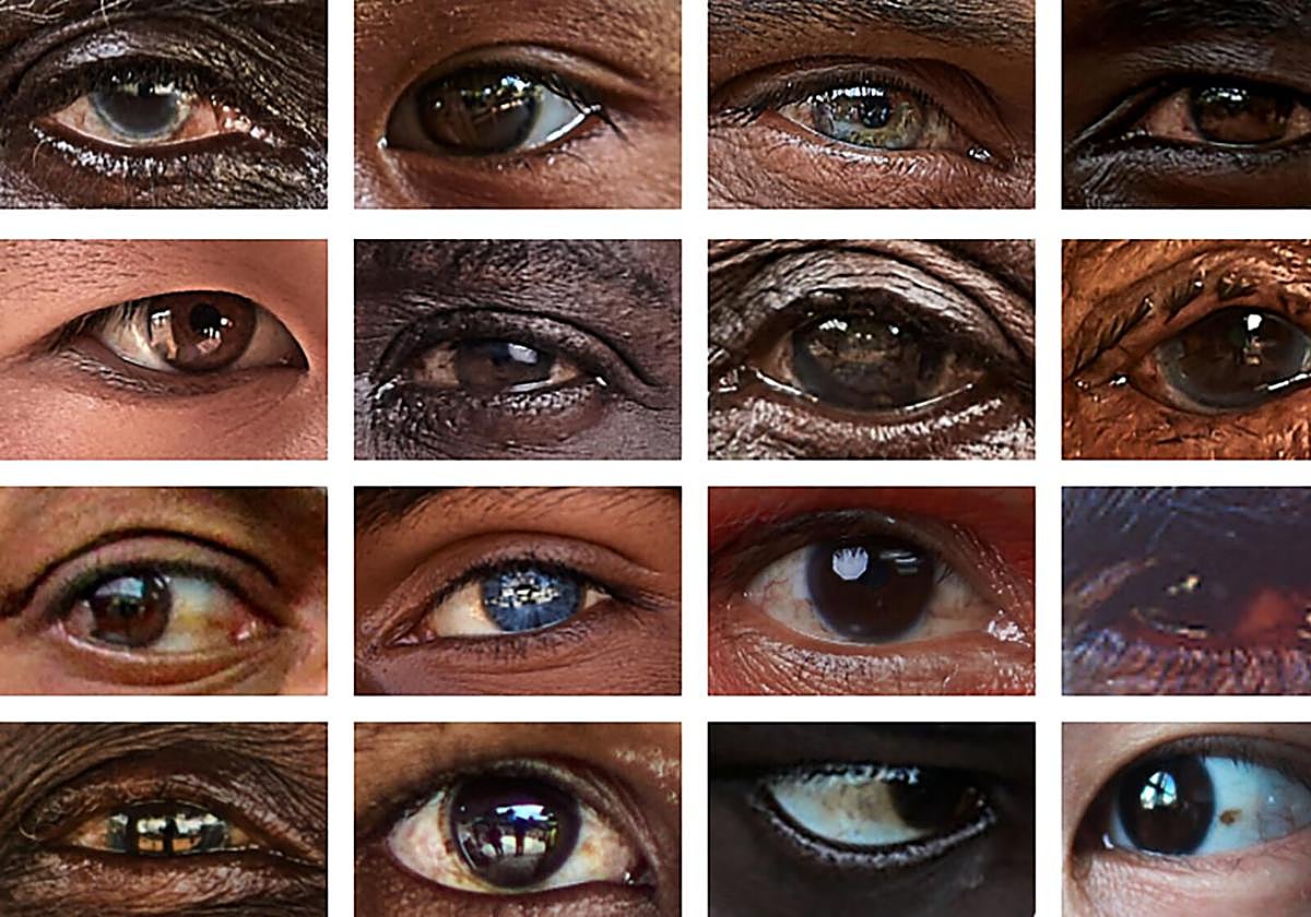 Retratos oculares de diferentes personas.