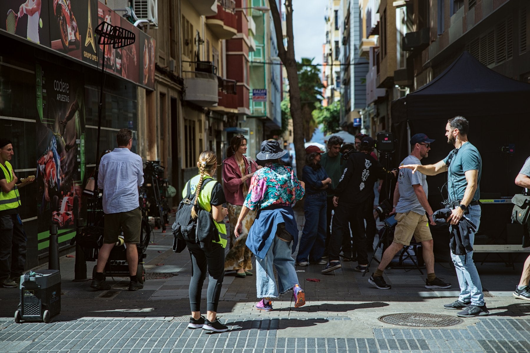 Un momento del rodaje del filme danés 'Hashtag', en Gran Canaria.