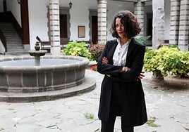 La magistrada Gloria Poyatos, esta semana en la sede del Tribunal Superior de Justicia de Canarias.