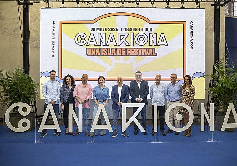 Participantes en el acto de presentación del Festival Canariona.