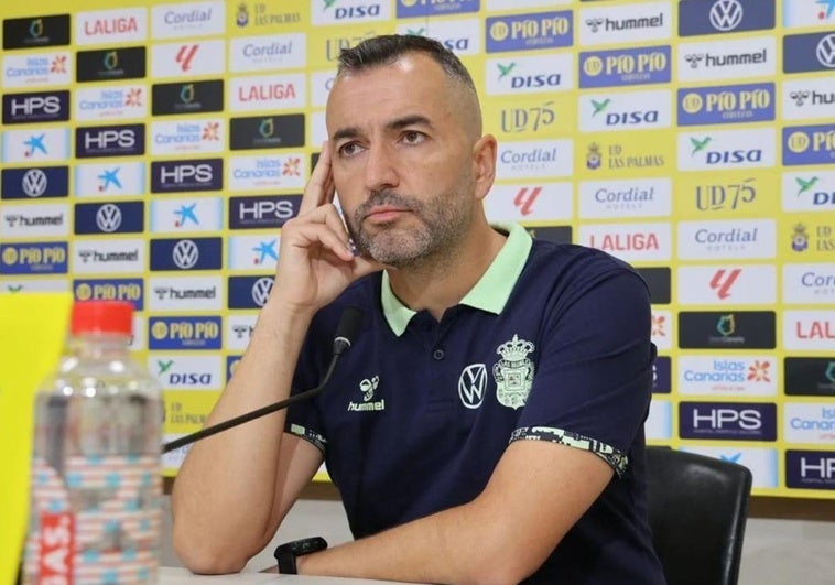 Diego Martínez en rueda de prensa.