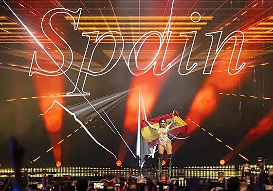 Actuación española en Suiza en Eurovisión.