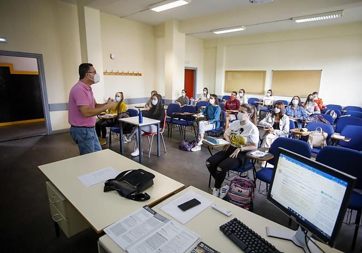 Imagen de archivo de un aula de la Facultad de Ciencias de la Educación de la ULPGC.