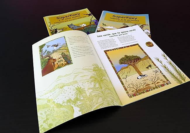 Tres de los libros de su serie de cuentos 'Las aventuras de Superfoxy'.