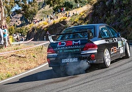 Gustavo Bolaños se corona con su Mitsubishi Evo VIII.