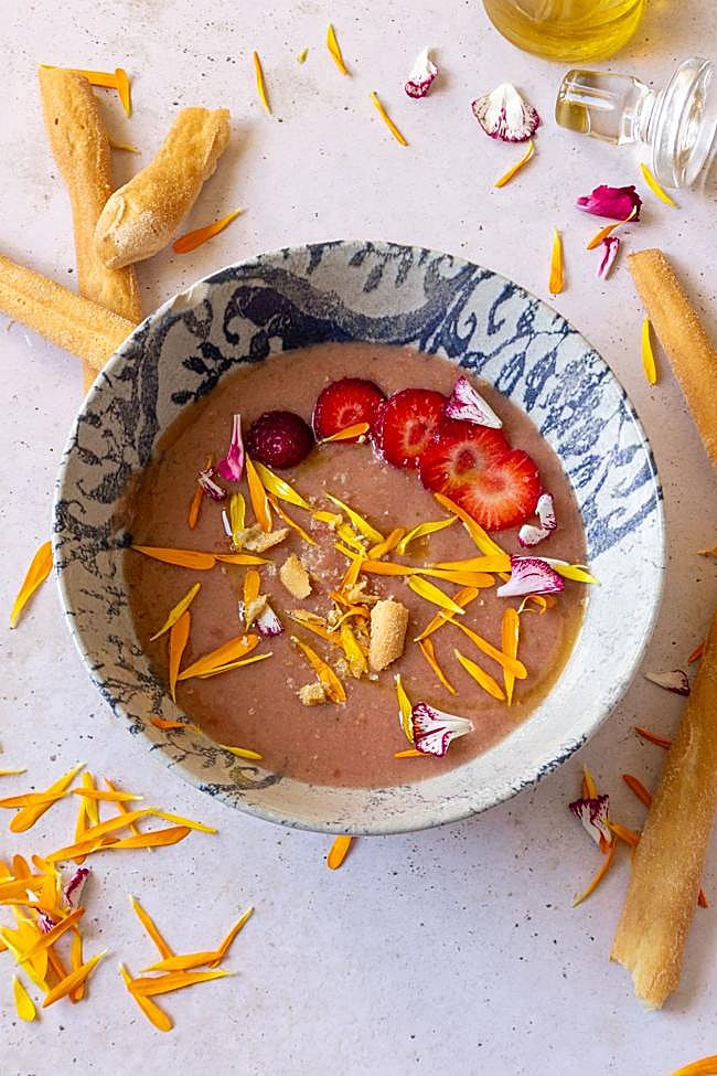 Gazpacho de fresas