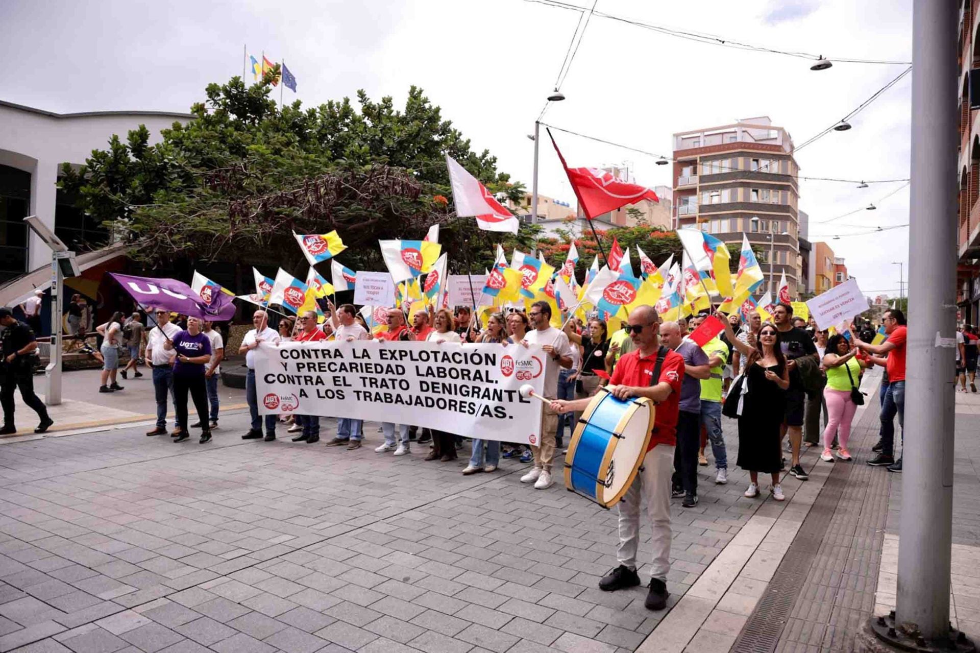 El paro parcial del comercio en Mesa y López por sueldos dignos, en imágenes