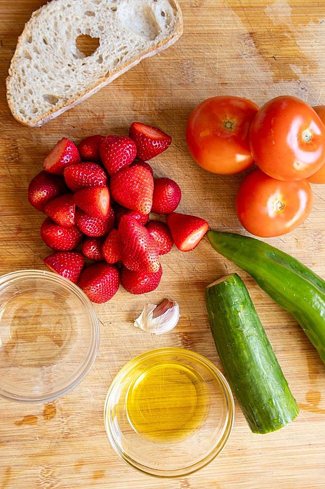 Despensa de alimentos para gazpacho