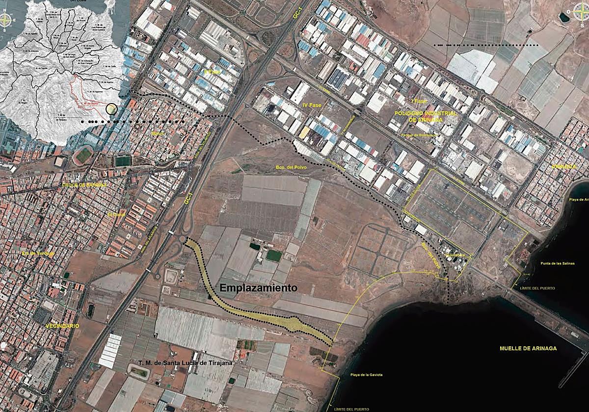 Previsión de la zona por donde iría el nuevo vial.