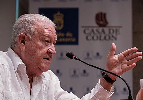 Armas Marcelo, en 2021, en la Casa de Colón de la capital grancanaria.