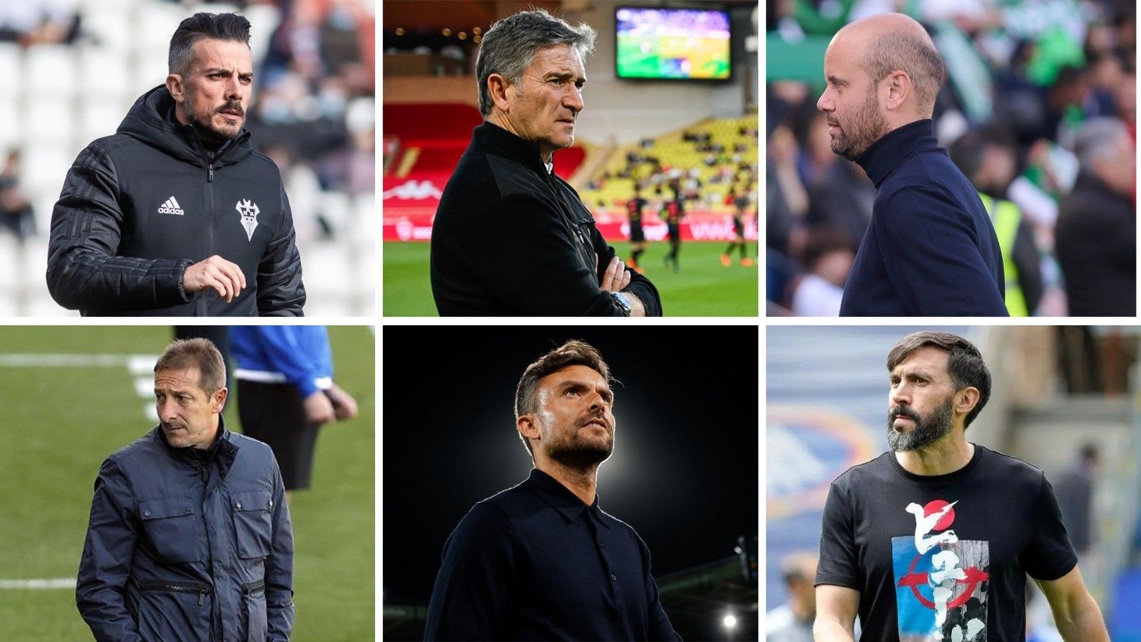 Arriba y por orden, Rubén de la Barrera, Montanier y Miguel Ángel Ramírez. Abajo, Ramis, Albés y Sarabia.