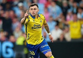 Moleiro celebra uno de los seis goles que anotó en la temporada recién finalizada.