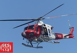 Imagen de archivo de un rescate de un helicóptero del GES