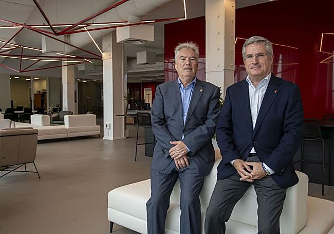 Los dos presidentes, durante su encuentro