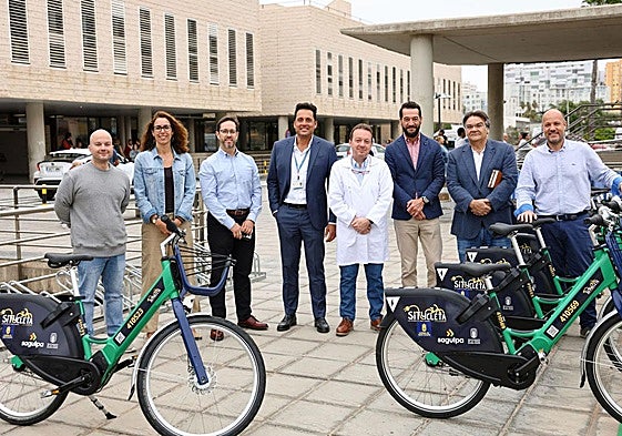 Los representantes de las instituciones implicadas visitaron la nueva estación de Sítycletas.