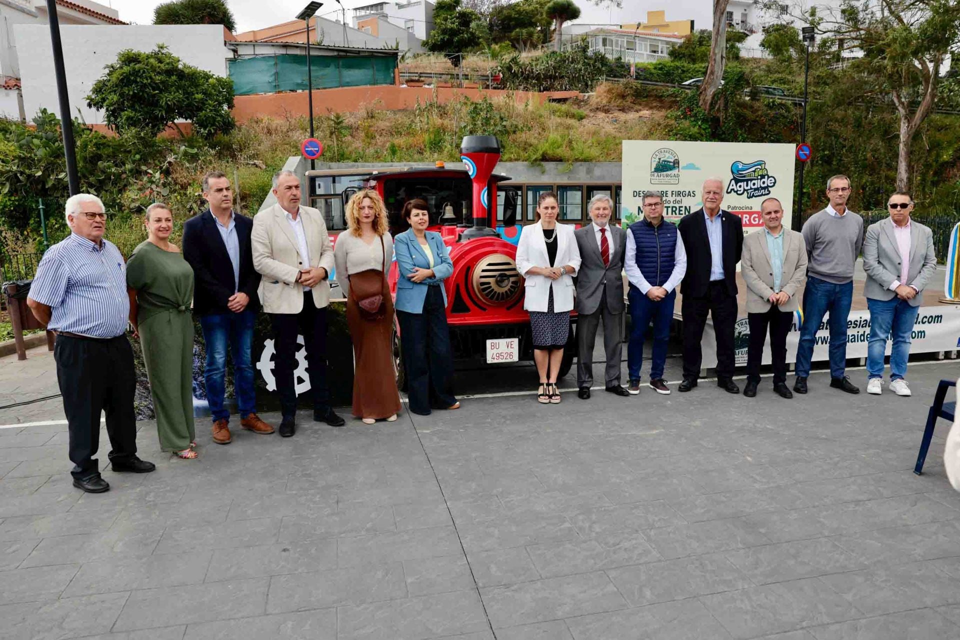 La presentación del tren de Firgas en imágenes
