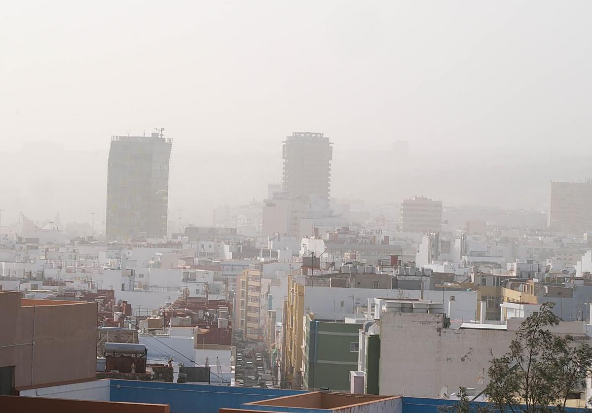 Calima en Las Palmas de Gran Canaria.