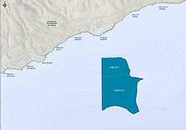 Mapa del emplazamiento de la zona acuícola.
